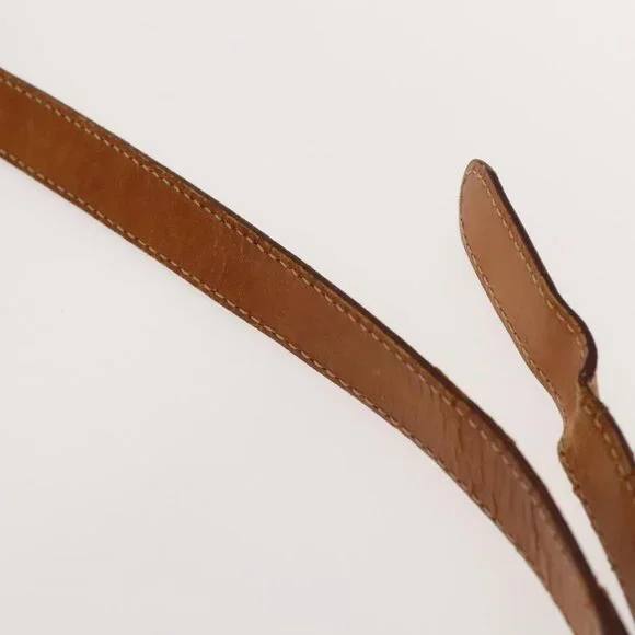 Authentic CELINE Macadam Canvas Shoulder Bag PVC Leather Brown Gold - Picture 6 of 16